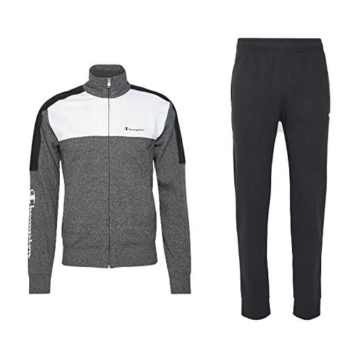 Champion tuta da ginnastica garzata -e art. 217415 (xxxl, em516 grigio-nero)