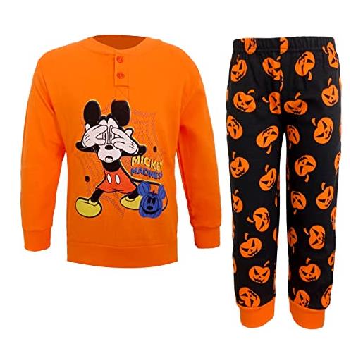 dierre pigiama bambino/a lungo in caldo cotone disney halloween minnie e mickey (mickey 0665, 3 anni)
