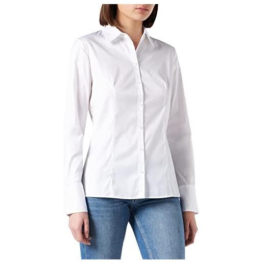 HUGO the fitted shirt camicia da donna, donna, bianco (white 100), 34 eu