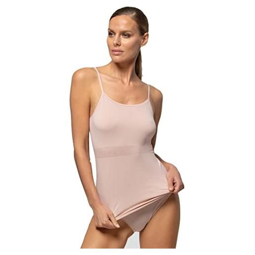 POMPEA 3 canotta donna spalla stretta in microfibra seamless art. 89642896 (s/m, skin)