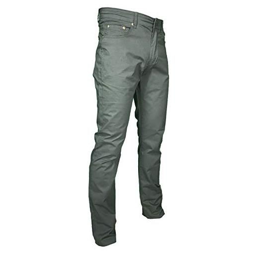Mastino pantalone uomo estivo 5 tasche regular fit gamba dritta elasticizzato vita alta colorato (it, numero, 52, regular, regular, nero)