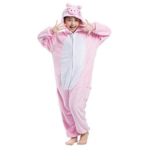 Taigood bambino pigiama cartoni kigurumi animale maiale rosa cosplay da unisex