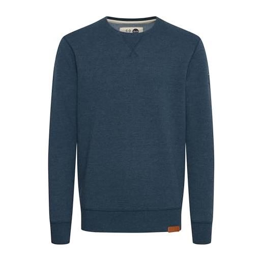 !Solid trip felpa maglione pullover da uomo con girocollo fodera in pile, taglia: xl, colore: insignia blue melange (8991)