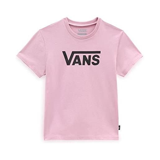 Vans flying v crew girls t-shirt bambine e ragazze, viola, m 10-12 anni
