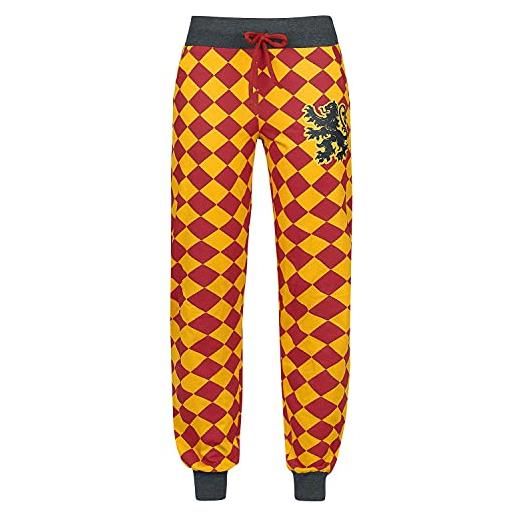 Harry Potter gryffindor donna pantaloni pigiama rosso/giallo l 100% cotone