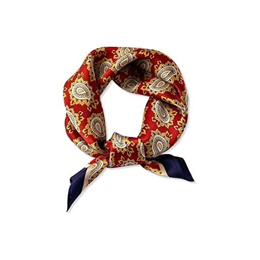 LumiSyne sciarpe di seta donna foulard quadrato motivo a righe geometriche cuciture colorate raso foulard piccolo multifunzionali fazzoletto da collo fascia per capelli paisley bandane copricapo