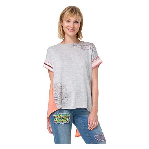 Desigual tee-shirt creta 73t2ya9 gris (sp) - taille - s