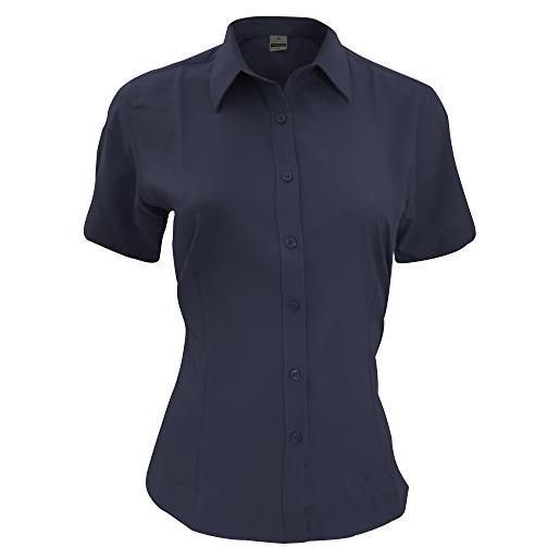 Henbury - camicia manica corta anti-batterica - donna (s) (blu navy)