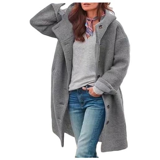 Tomwell cappotto donna giacca elegante caldo lungo cappotto outwear felpa giacche cappotto da donna elegante giacca da lavoro da ufficio a cachi s