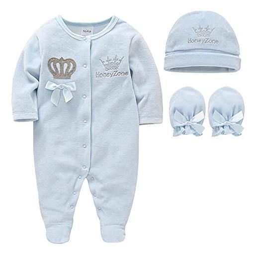 Corredino Neonato Tutina neonata Principessa ciniglia Colore Rosa con