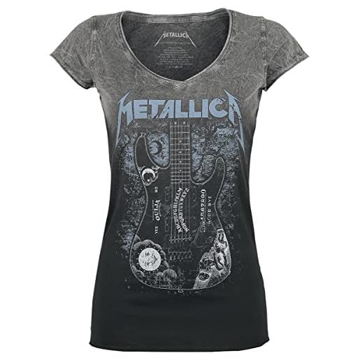 Metallica ouija guitar donna t-shirt nero/grigio xxl 100% cotone regular