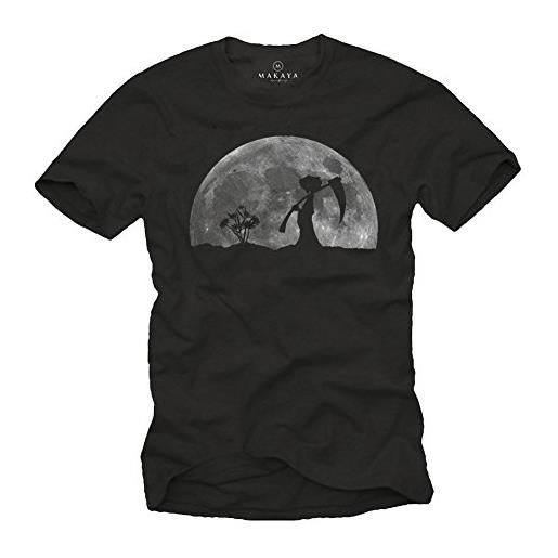 MAKAYA maglietta gothic - la morte nel giardino t-shirt uomo divertenti nera s