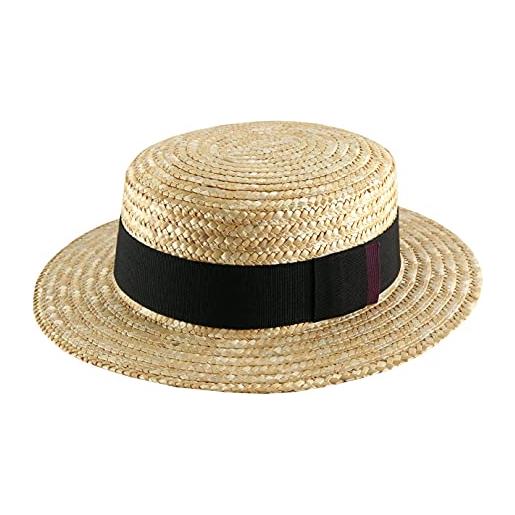 Classic Italy bon clic bon genre - cappello paglietta biarritz - size 50 cm - noir