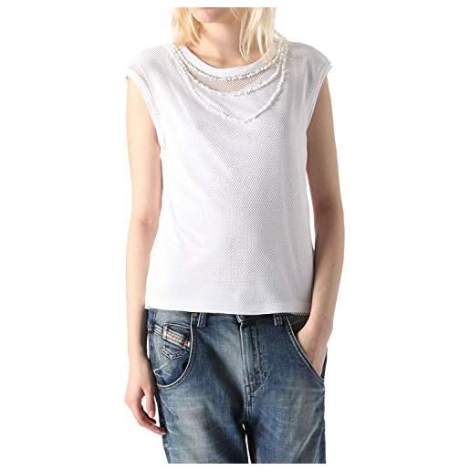 Diesel t-electa maglietta donna (xl, bianco)