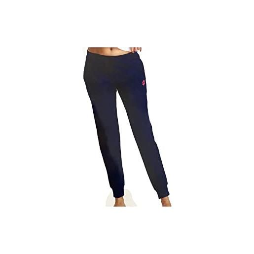 Lotto pantalone felpa donna in cotone elasticizzato, sportivo pantalone felpa donna (m, blue)