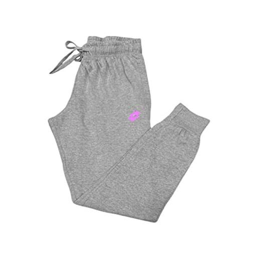 Lotto pantalone tuta donna la1012 felpa, con polsino al fondo e tasche laterali. Grigio l