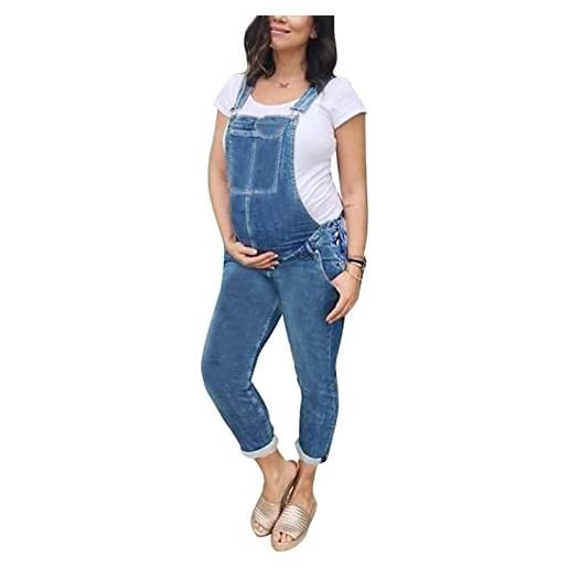 Suncolour salopette premaman in denim salopette premaman gravidanza in denim salopette moda gravidanza