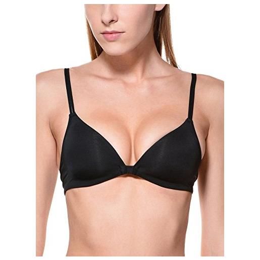 Cotonella 2 pezzi reggiseno l'altra cd017 triangolo imbottito senza ferretto - coppa b, nero 1b