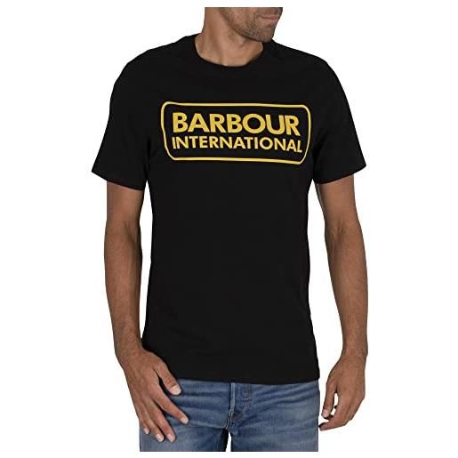 Barbour International uomo t-shirt essential large logo, nero, l