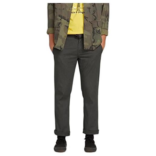 Volcom frickin, pantaloni chino modern fit stretch, carbone melange 1, 30w x 34l uomo