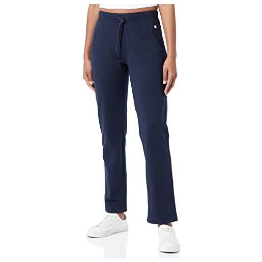 Champion american classics c-logo slim crop pantaloni da tuta, donna, blu marino, xs