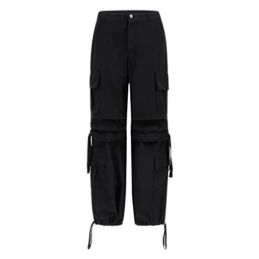 FREDDY - cargo pants, pantaloni cargo con doppie tasche e coulisse intermedia, fuxia, extra small