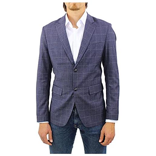 Ciabalù giacca uomo elegante slim fit a quadri estiva blazer casual (grigio, s)