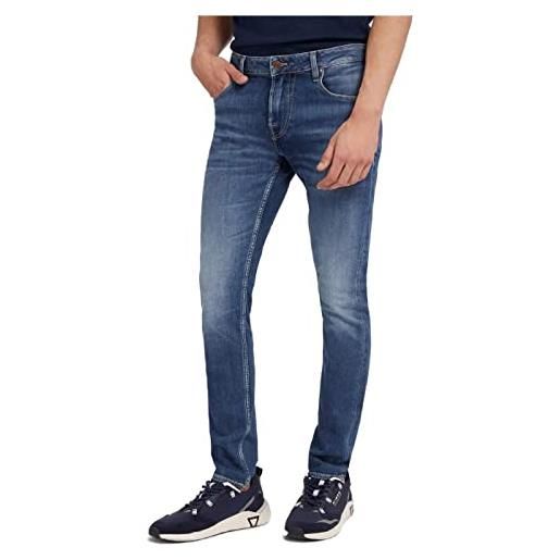 Guess uomo pantaloni jeans 5 tasche chris m2ya27d4q42 52 blu carry mid. 2crm