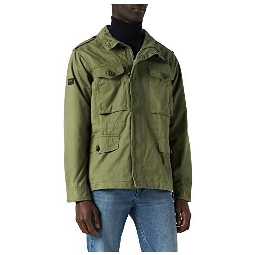 Superdry field jacket giacca, fatigue green, xs uomo