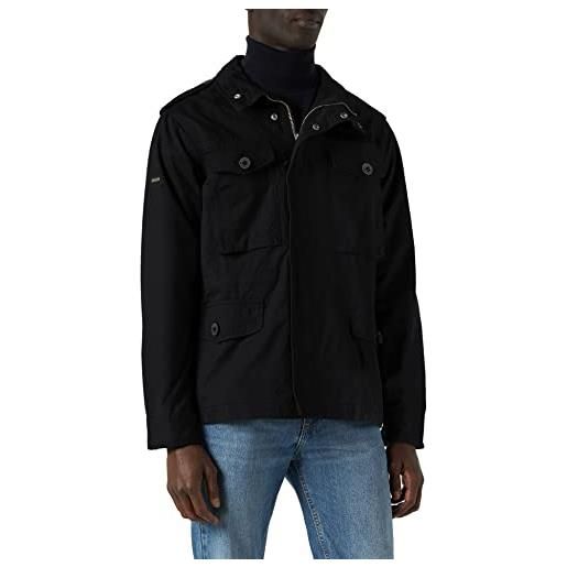 Superdry field jacket giacca, nero (jet black 12a), l uomo