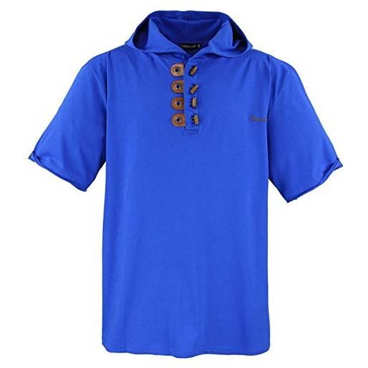 Lavecchia maglietta da uomo con cappuccio lv-609 blu royal xxxxxxxl