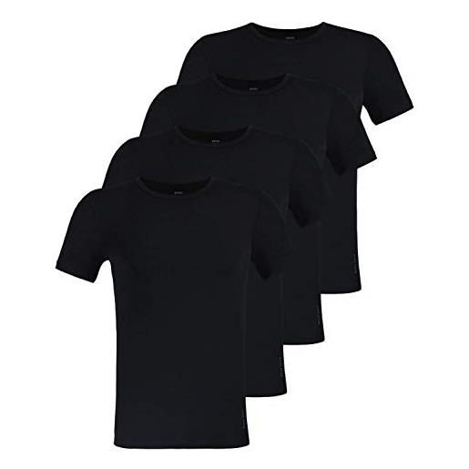 HUGO BOSS maglietta da uomo, a maniche corte, scollo a girocollo slim fit, 50325407, confezione da 4, bianco (white 100), xxl
