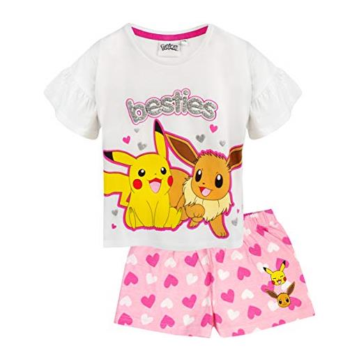Pokemon pigiama pikachu e eevee con increspature, pigiami lunghi o corti 3-4 anni