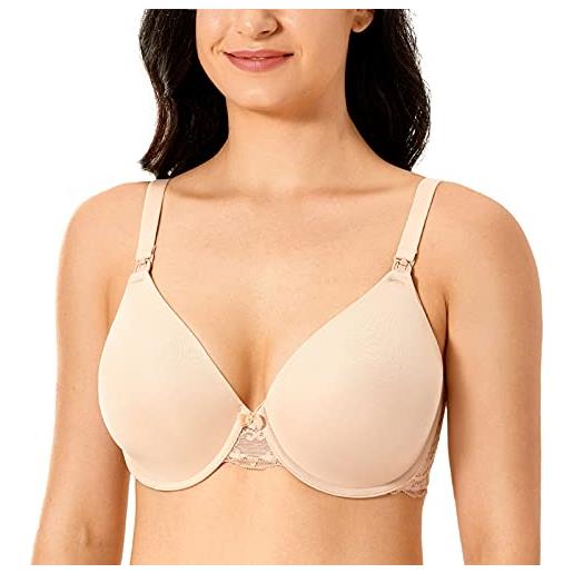 Gratlin donna reggiseno allattamento invisibile imbottiti con ferretto nero 4d