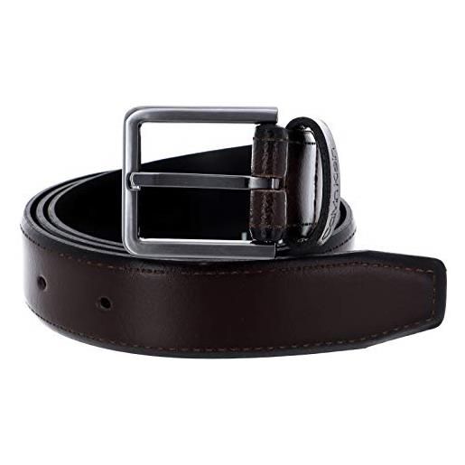Calvin Klein 30mm brogue bombed belt cintura, dark brown, 9 (taglia produttore: 115) uomo