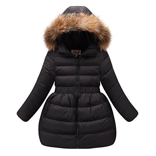 LSERVER-piumino bambina invernale giacca bambina piumino lungo cappotto per bambini elastic