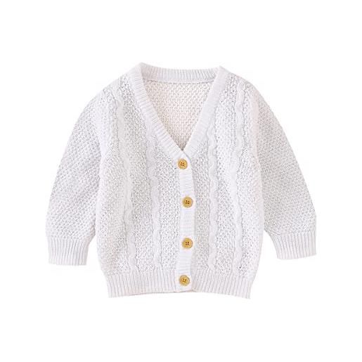 Alunsito maglione neonato bambino maglione lavorato a maglia manica lunga cardigan cappotto per ragazzi ragazza maglioni vestiti autunno inverno rosa 70 0-3 mesi
