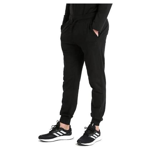 Coveri pantaloni tuta uomo con polsini cotone garzato taglie forti 3xl 4xl 5xl 6xl (5xl - grigio)