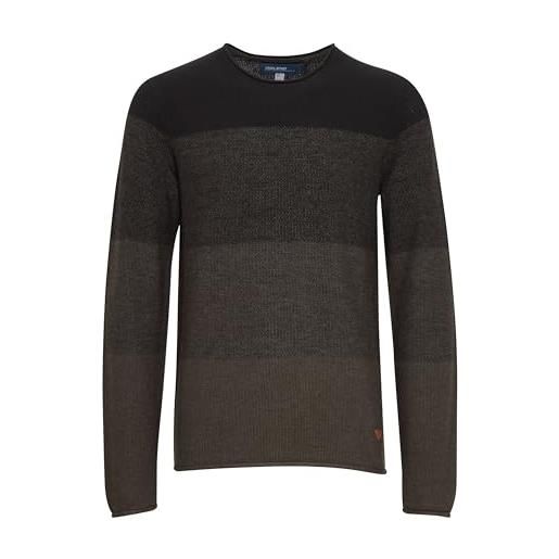 b BLEND blend benno maglione pullover maglieria da uomo con girocollo in cotone 100% , taglia: l, colore: dark navy blue (74645)