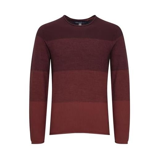 b BLEND blend benno maglione pullover maglieria da uomo con girocollo in cotone 100% , taglia: m, colore: wine red (73812)
