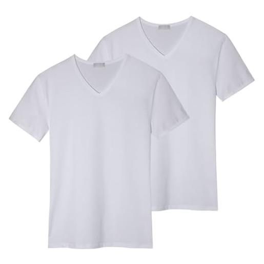 Liabel t-shirt uomo in cotone elasticizzato, art. 3858-23 girocollo, pacco da 3, bianco l