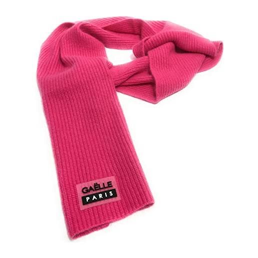 Gaelle sciarpa da donna lana con logo colore fucsia c21ge04