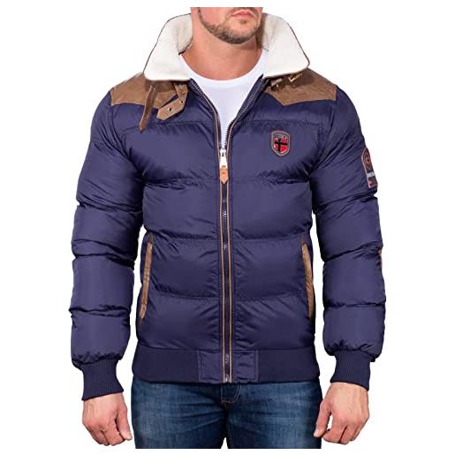 Geographical Norway uomo parka abramovitch giacca invernale giacca trapuntata marina xl