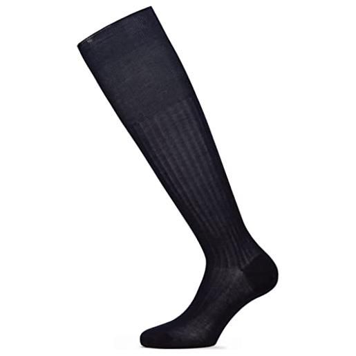 Infinity 12 paia calze lunghe uomo sanitaria in pregiato cotone filo di scozia 100% relax riposanti elasticizzate professionali (43-46, bianco 12paia)