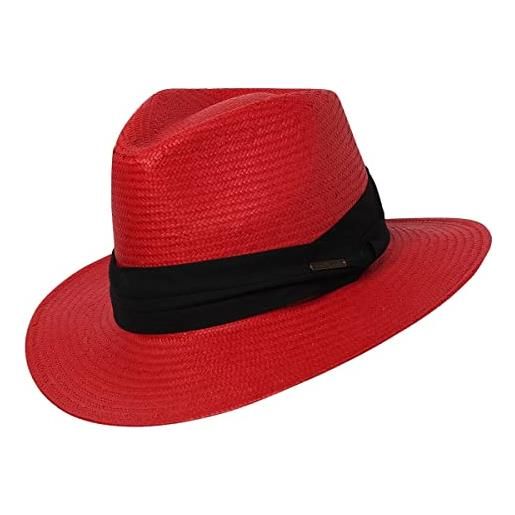 Chapeau-tendance cappello stile panama will, rosso, taglia unica