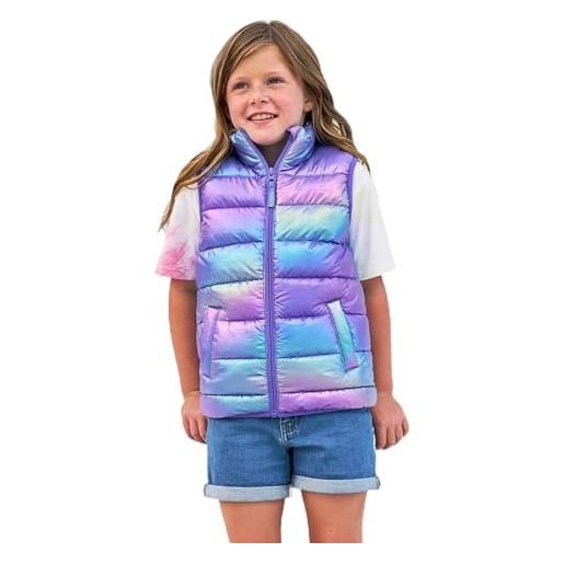 Mountain Warehouse rocko, gilet imbottito per bambini - impermeabile, imbottito in microfibra, con 2 tasche frontali, caldo - unisex rosa 11-12 anni