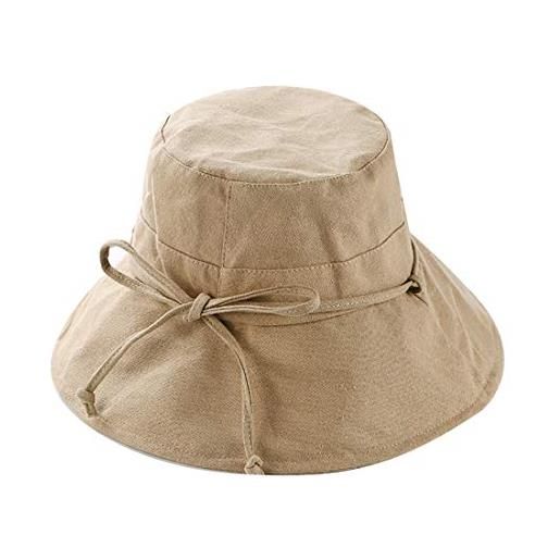 XINCHENYU cappello da spiaggia floppy da donna, cappello estivo da donna, cappello estivo con maniche lunghe in cotone (c beige)