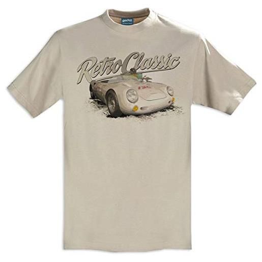 RetroClassic porsche 550 spyder - maglietta sportiva da uomo grigio pacifico. L