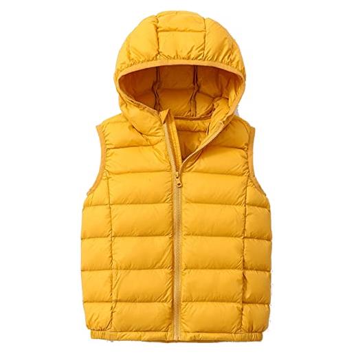 SK Studio ragazza ragazzo gilet piumini cappotto con cappuccio imbottito senza manica da bambini zip up giubbotto invernale