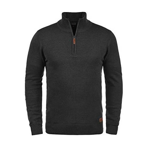 b BLEND blend robin maglione pullover troyer da uomo con collo alto stampa, taglia: xl, colore: charcoal (70818)